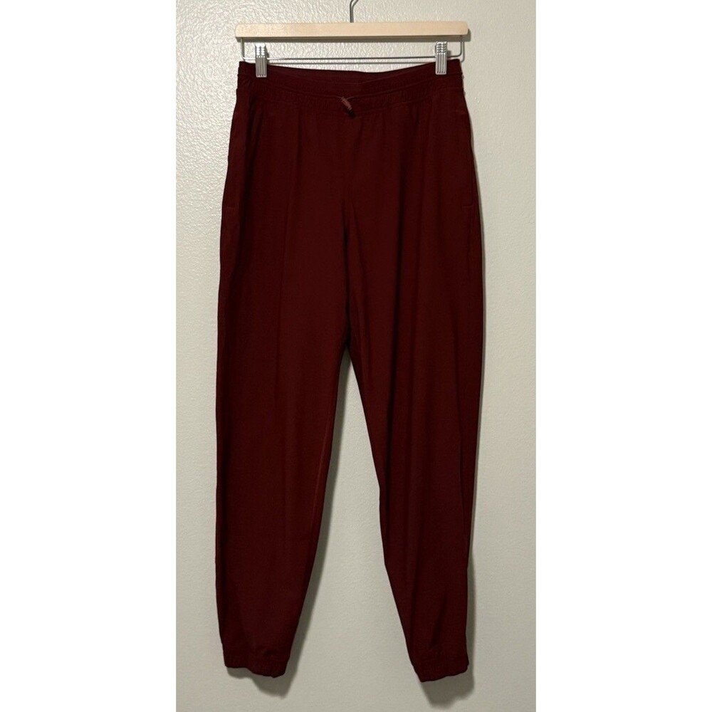 Athleta Crosstrain HIgh Rise Jogger Pant Small Burgundy Athleisure Travel